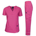 Lasheen Two Pieces high quality Hospital Uniforms Women and Man Nursing Scrubs Suit Beauty Salon Work Cloth Scrubs Set